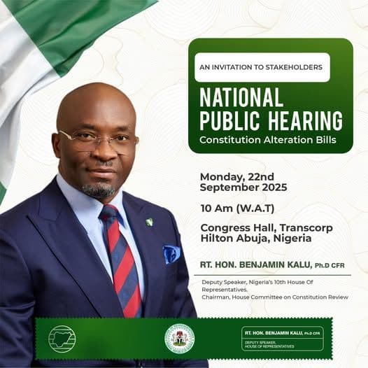 Office of the Deputy Speaker. An Invitation to Stakeholders