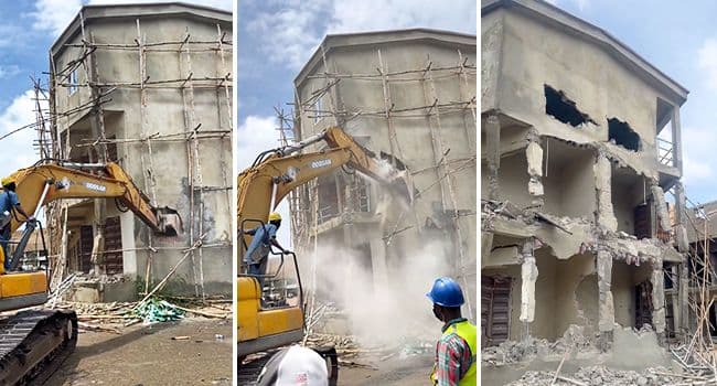 Lagos Begins Demolition Of Illegal Buildings At Trade Fair Complex